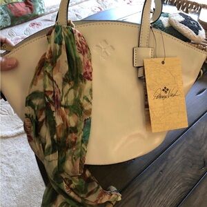 Patricia Nash Corallina Tote Crossbody with Scarf - Distressed Leather NWT